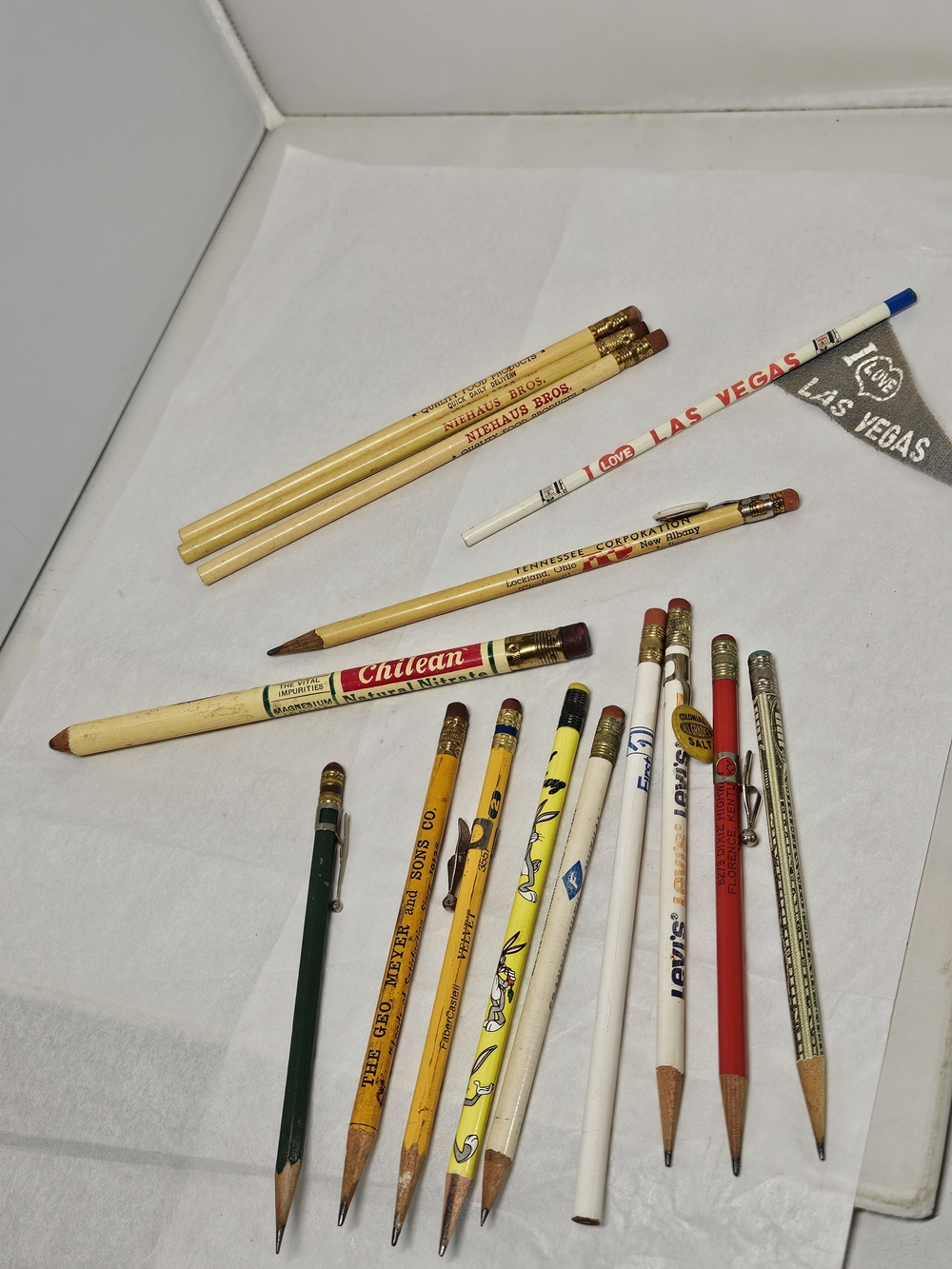 Bundle Lot Of 15  Mixed Old Advertising Pencils